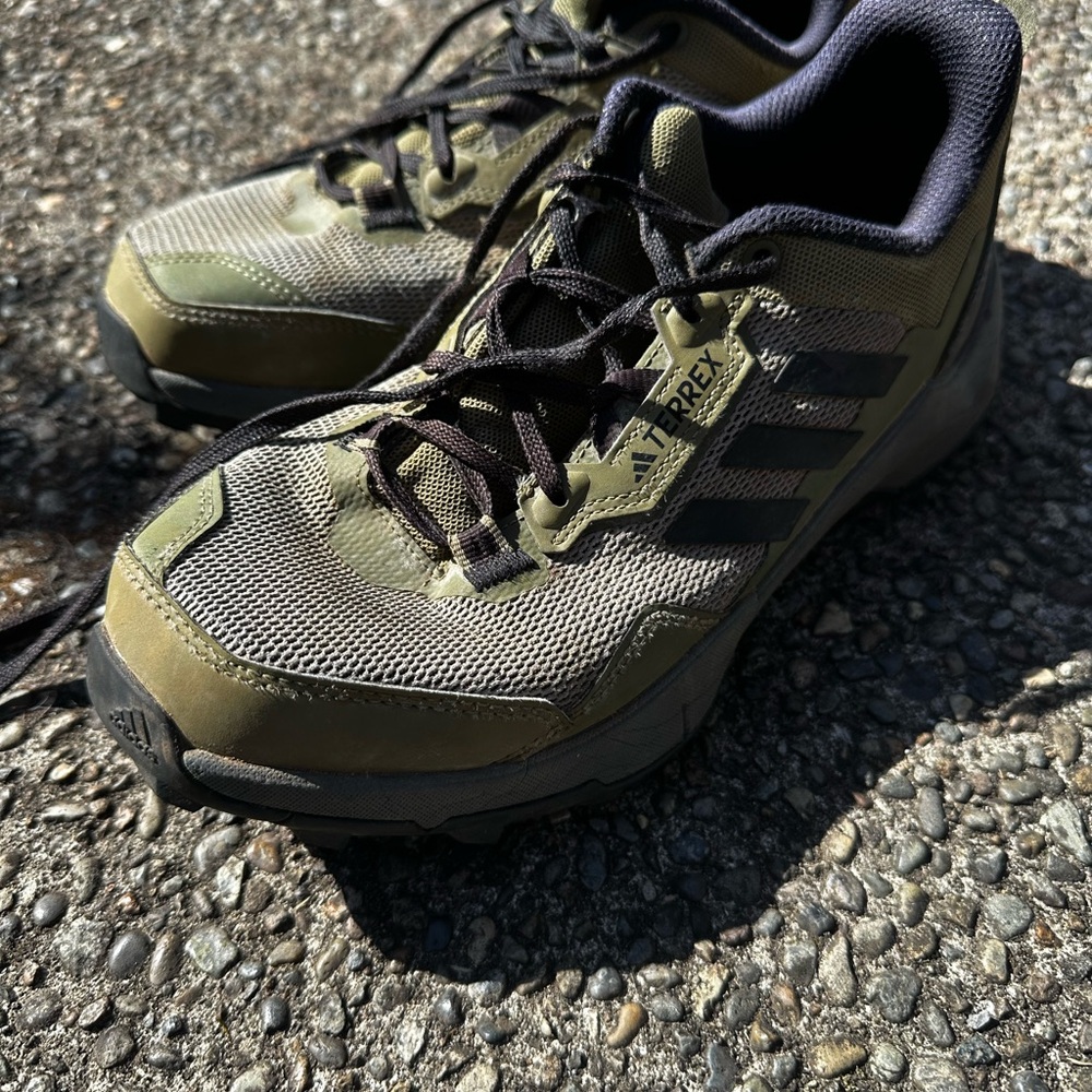 Adidas Green and Black Athletic Shoes for Trail Adventures